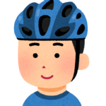 自転車用のヘルメットを被った男性イラスト